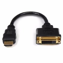 StarTech.com Câble adaptateur vidéo HDMI vers DVI-D de 20 cm - HDMI mâle vers DVI femelle, 0,2 m, HDMI, DVI-D, Mâle, Mâle, Dr ...