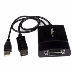 StarTech.com Adaptateur Actif DisplayPort vers DVI-D Dual Link - Convertisseur DP DVI Actif, 0,37 m, DisplayPort, DVI-D, Mâle ...