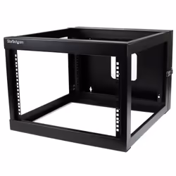 StarTech.com Rack Réseau Mural 6U à 4 Montants, Rack Serveur à Charnières 19" avec Profondeur de Montage 19.8", Rack de Donné ...