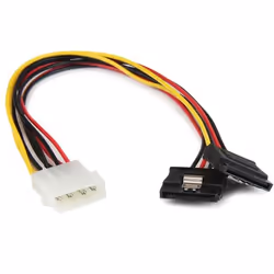 StarTech.com Câble adaptateur d'alimentation interne LP4 (4 broches) - Mâle vers 2x SATA femelle - 30 cm, 0,304 m, Molex (4-p ...