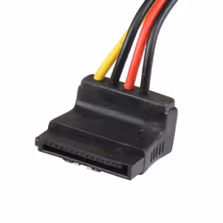 StarTech.com Câble répartiteur d'alimentation en Y LP4 vers 2 SATA à angle droit et verrouillage 30 cm - LP4 4 broches vers deux SATA