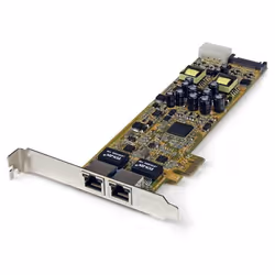 StarTech.com Carte Réseau PCI Express 2 ports Gigabit Ethernet RJ45 10/100/1000Mbps - POE/PSE, Interne, Avec fil, PCI Express ...