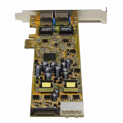 StarTech.com Carte Réseau PCI Express 2 ports Gigabit Ethernet RJ45 10/100/1000Mbps - POE/PSE - Vue supplémentaire 4