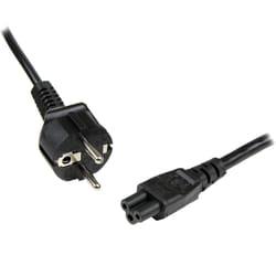 StarTech.com Câble d'Alimentation en Trèfle (PC Portable) 2 m - Schuko CEE7 vers IEC 320 C5 (Tripolaire)