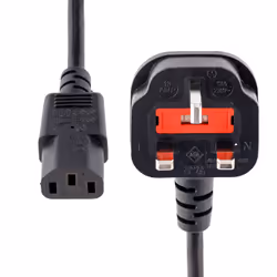 StarTech.com Câble d'Alimentation PC 3 m- Prise de Secteur UK - IEC 320 C13 vers BS 1363