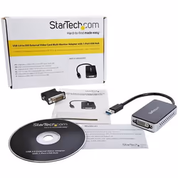 StarTech.com Adaptateur Vidéo Carte Graphique Externe USB 3.0 vers DVI - avec Hub USB - 1920x1200 - Vue supplémentaire 5