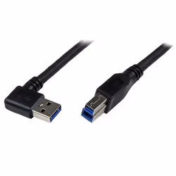StarTech.com Câble USB 3.0 SuperSpeed A vers B coudé à angle droit 1 m - M/M - Noir, 1 m, USB A, Micro-USB B, USB 3.2 Gen 1 ( ...