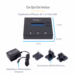 StarTech.com Duplicateur et Effaceur Autonome de 1 à 2 clés USB, Copieur de Plusieurs Clés USB, Copie Système et Fichier et Secteur par Secteur, 1,5 Go/min, Effacement en 3 Passes, Affichage LCD - Vue supplémentaire 13