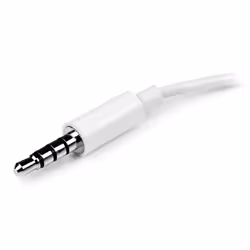 StarTech.com Adaptateur pour casque avec prises pour écouteur et microphone séparées - Mini-Jack 3,5mm 1x (M) 2x (F) - Blanc
