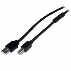StarTech.com Câble USB Actif A vers B 20 m - M/M - Noir, 20 m, USB A, USB B, USB 2.0, 480 Mbit/s, Noir