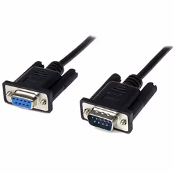StarTech.com Câble Null Modem Croisé Série RS232 DB9 1 m - Noir, Noir, 1 m, DB-9, DB-9, Mâle, Femelle