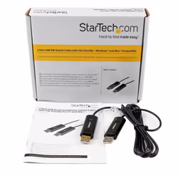 StarTech.com Câble KM USB 2.0 avec transfert de données - Switch USB clavier souris pour PC et Mac