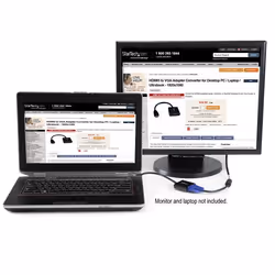 StarTech.com Adaptateur HDMI vers VGA pour ordinateur de bureau / ordinateur portable / Ultrabook - 1920x1080 - Vue supplémentaire 5