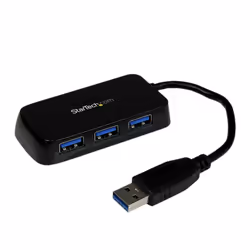 StarTech.com Hub USB 3.0 (5Gbps) à 4 ports avec câble intégré - Noir, USB 3.2 Gen 1 (3.1 Gen 1) Type-A, USB 3.2 Gen 1 (3.1 Ge ...