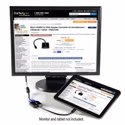 StarTech.com Adaptateur convertisseur Micro HDMI vers VGA pour smartphone/ultrabook/tablette - 1920 x 1080 - Vue supplémentaire 5
