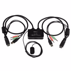 StarTech.com Switch Commutateur KVM 2 Ports USB, HDMI avec Audio et Câbles pour 2 PC sur 1 écran - Auto Alimenté, 1920 x 1200 ...