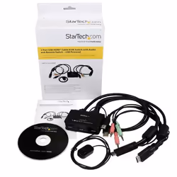 StarTech.com Switch Commutateur KVM 2 Ports USB, HDMI avec Audio et Câbles pour 2 PC sur 1 écran - Auto Alimenté - Vue supplémentaire 6