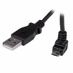 StarTech.com Câble Micro USB 1 m - A vers Micro B coudé 90° vers le haut, 1 m, USB A, Micro-USB B, USB 2.0, Mâle/Mâle, Noir