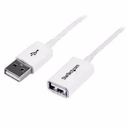 StarTech.com Câble Rallonge USB 1m - Cable USB 2.0 A-A Mâle / Femelle - Blanc, 1 m, USB A, USB A, USB 2.0, 480 Mbit/s, Blanc