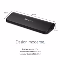 StarTech.com Station d'Accueil pour Ordinateur Portable USB 3.0 à Double Écran avec HDMI/DVI/VGA, Hub USB-A 3x, GbE, Audio, Docking Station Universelle Type-A pour Windows/macOS/ChromeOS - Conforme TAA - Vue supplémentaire 10