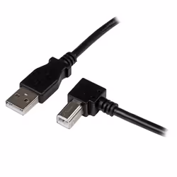 StarTech.com Câble USB 2.0 A vers USB B Coudé à droite Mâle / Mâle pour imprimante - 2 m - Noir, 2 m, USB A, USB B, USB 2.0,  ...