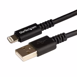 StarTech.com Câble Apple Lightning vers USB pour iPhone, iPod, iPad - 3 m Noir, 3 m, Lightning, USB A, Mâle, Mâle, Noir