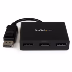 StarTech.com Répartiteur DisplayPort 1.2 à 3 ports, Adaptateur Multi-Moniteur DisplayPort vers 3x DP, Hub MST Double pour Ord ...