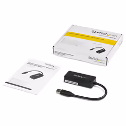 StarTech.com Adaptateur réseau USB 3.0 vers Gigabit Ethernet avec port USB - Noir - Vue supplémentaire 7