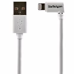 StarTech.com Câble Lightning coudé vers USB de 2 m - Blanc, 2 m, Lightning, USB A, Mâle, Mâle, Blanc