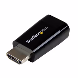 StarTech.com Adaptateur Compact HDMI vers VGA - Idéal pour Chromebook, Ultrabook et PC portable - 1920 x 1280 / 1080p, Noir