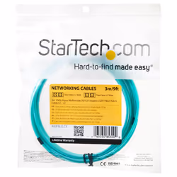 StarTech.com Câble Fibre Optique Multimode de 3m LC/UPC à LC/UPC OM3, Fibre Zipcord Full Duplex 50/125µm, Réseaux 100G, LOMMF/VCSEL, <0.3dB Faible Perte d'Insertion, Cordon Patch Fibre LSZH - Vue supplémentaire 4