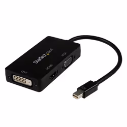 StarTech.com Adaptateur de voyage Mini DisplayPort vers VGA / DVI / HDMI - Convertisseur vidéo 3-en-1, 0,15 m, Mini DisplayPo ...