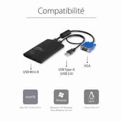 StarTech.com Adaptateur Crash Cart USB - Adaptateur Crash Cart KVM USB pour Ordinateur Portable - Crash Cart de Salle de Serveurs - Datacenter Crash Cart - Crash Cart Informatique - Vue supplémentaire 11