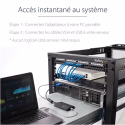 StarTech.com Adaptateur Crash Cart USB - Adaptateur Crash Cart KVM USB pour Ordinateur Portable - Crash Cart de Salle de Serveurs - Datacenter Crash Cart - Crash Cart Informatique - Vue supplémentaire 13