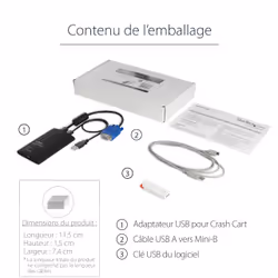 StarTech.com Adaptateur Crash Cart USB - Adaptateur Crash Cart KVM USB pour Ordinateur Portable - Crash Cart de Salle de Serveurs - Datacenter Crash Cart - Crash Cart Informatique - Vue supplémentaire 14