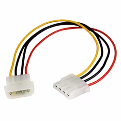 StarTech.com Câble d'Extension Alimentation Molex LP4 30 cm - Rallonge de Câble LP4 - Mâle vers Femelle, 0,304 m, Molex (4-pi ...