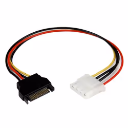StarTech.com Câble adaptateur d'alimentation SATA vers LP4 30 cm - F/M, 0,3048 m, SATA 15 broches, Molex (4-pin), Mâle, Femel ...
