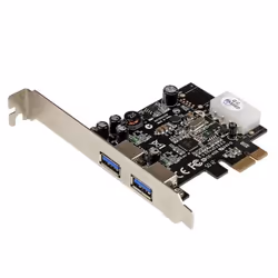 StarTech.com Carte Contrôleur PCI Express vers 2 Ports USB 3.0 avec UASP - Alimentation LP4, PCIe, USB 3.2 Gen 1 (3.1 Gen 1), ...