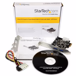 StarTech.com Carte Contrôleur PCI Express vers 2 Ports USB 3.0 avec UASP - Alimentation LP4 - Vue supplémentaire 5