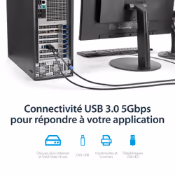 StarTech.com Carte Contrôleur PCI Express vers 4 Ports USB 3.0 avec 4 voies dédiés de 5 Gb/s - UASP - Alim SATA / LP4 - Vue supplémentaire 11