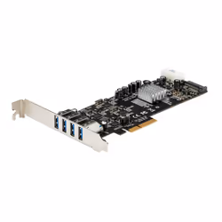 StarTech.com Carte Contrôleur PCI Express vers 4 Ports USB 3.0 avec 4 voies dédiés de 5 Gb/s - UASP - Alim SATA / LP4 - Vue supplémentaire 4