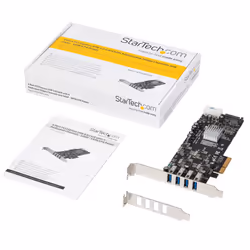 StarTech.com Carte Contrôleur PCI Express vers 4 Ports USB 3.0 avec 4 voies dédiés de 5 Gb/s - UASP - Alim SATA / LP4 - Vue supplémentaire 6