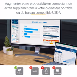StarTech.com Adaptateur USB 3.0 vers HDMI - 1080p - Convertisseur d'Écran Slim/Compact USB Type-A vers HDMI pour Moniteur - Carte Vidéo et Graphique Externe - Noir - Windows Uniquement - Vue supplémentaire 6