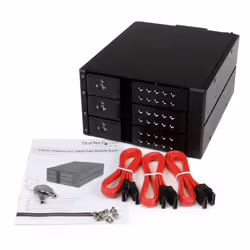 StarTech.com Rack Mobile en Aluminum Sans Tiroir pour 3x Disque Dur SAS II/SATA III 6 Gbps - Hot Swap - Vue supplémentaire 6