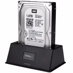 StarTech.com Station d'Accueil pour Disque Dur USB 3.0 à SATA à Baie Unique, Dock pour Disque Dur USB 3.0 (5 Gbps), Dock pour HDD/SSD Externe 2,5/3,5" SATA I/II/III, Baie pour Disque Dur à Chargement par le Haut