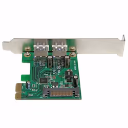 StarTech.com Carte Contrôleur PCI Express (PCIe) vers 2 ports USB 3.0 avec UASP - Alimentation SATA - Vue supplémentaire 4