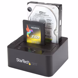 StarTech.com Station d'accueil USB 3.0 / eSATA pour 2 disques durs SATA III de 2,5 / 3,5 - Dock HDD / SSD avec UASP - Vue supplémentaire 5