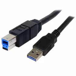 StarTech.com Câble USB 3.0 SuperSpeed 3 m - A vers B Mâle / Mâle - Noir, 3 m, USB A, USB B, USB 3.2 Gen 1 (3.1 Gen 1), Mâle/M ...