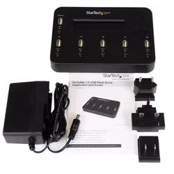 StarTech.com Duplicateur et Effaceur Autonome de 1 à 5 clés USB, Copieur de Plusieurs Clés USB, Copie Système et Fichier et Secteur par Secteur, 1,5 Go/min, Effacement en 3 Passes, Affichage LCD - Vue supplémentaire 4