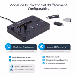 StarTech.com Duplicateur et Effaceur Autonome de 1 à 5 clés USB, Copieur de Plusieurs Clés USB, Copie Système et Fichier et Secteur par Secteur, 1,5 Go/min, Effacement en 3 Passes, Affichage LCD - Vue supplémentaire 8